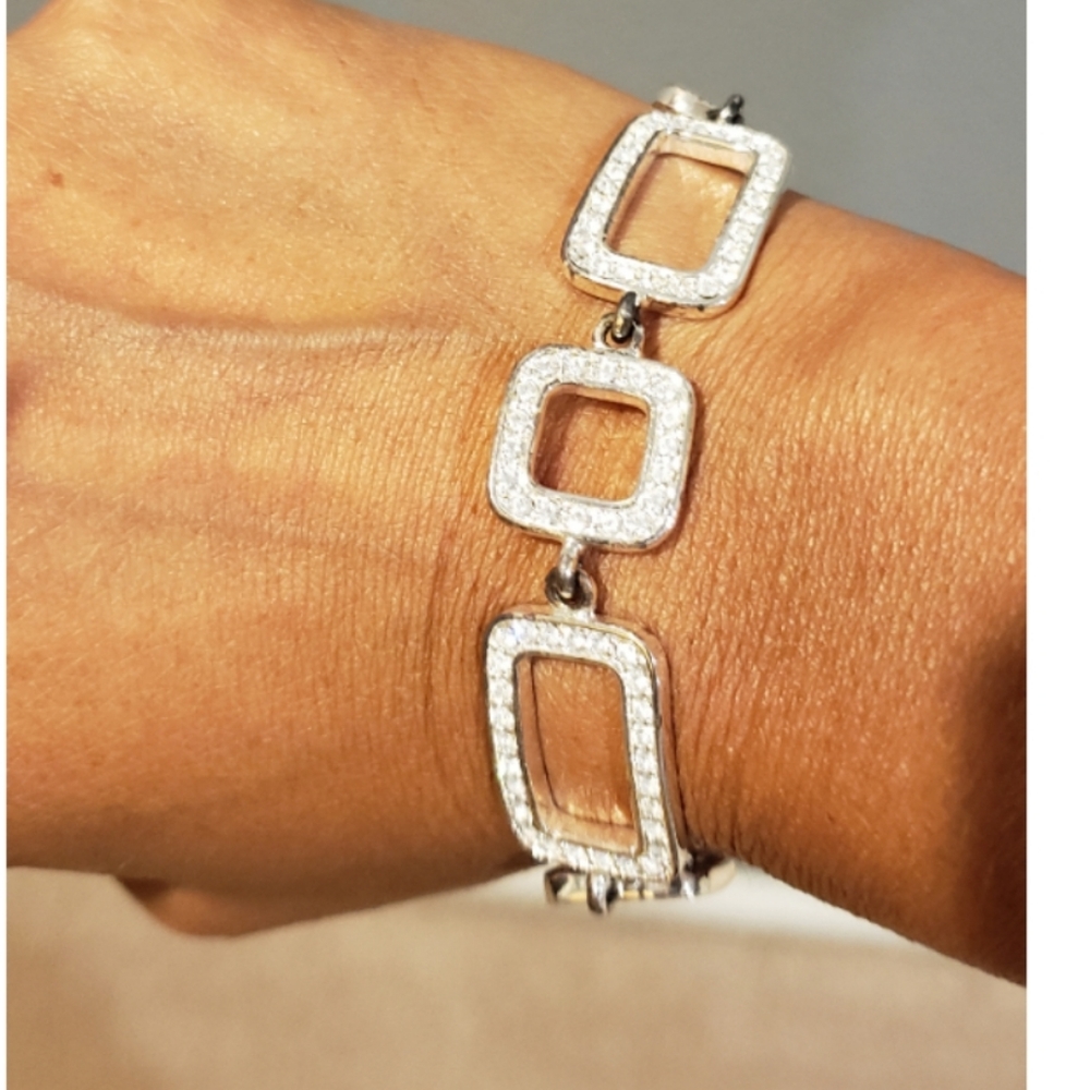 🌸 4/$50 Rhinestone bracelet Square links